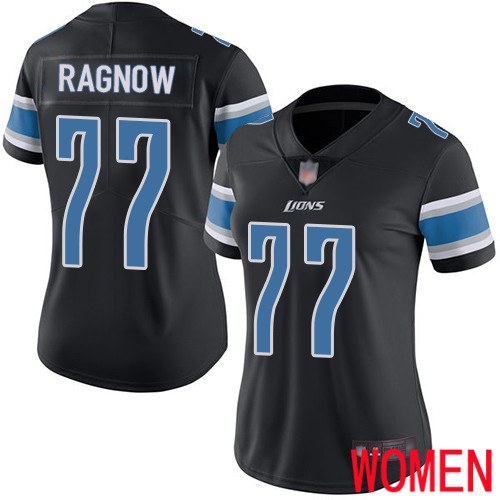 Detroit Lions Limited Black Women Frank Ragnow Jersey NFL Football #77 Rush Vapor Untouchable->women nfl jersey->Women Jersey